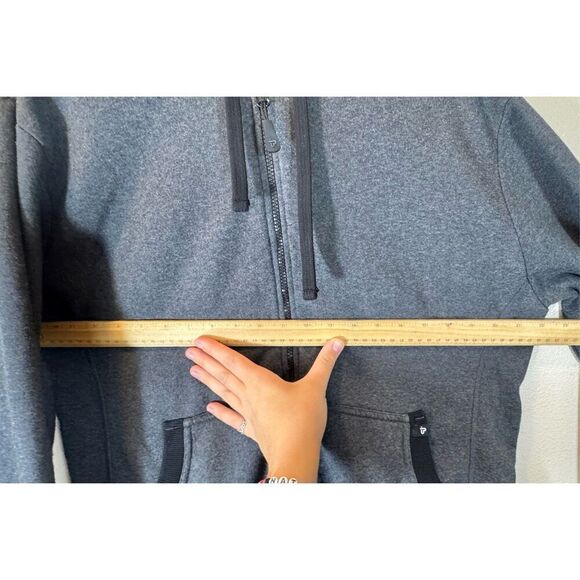 Pact Organic Zip Up Charcoal Fleece Hoodie Sweatshirt Charcoal Women's XL - Picture 8 of 9